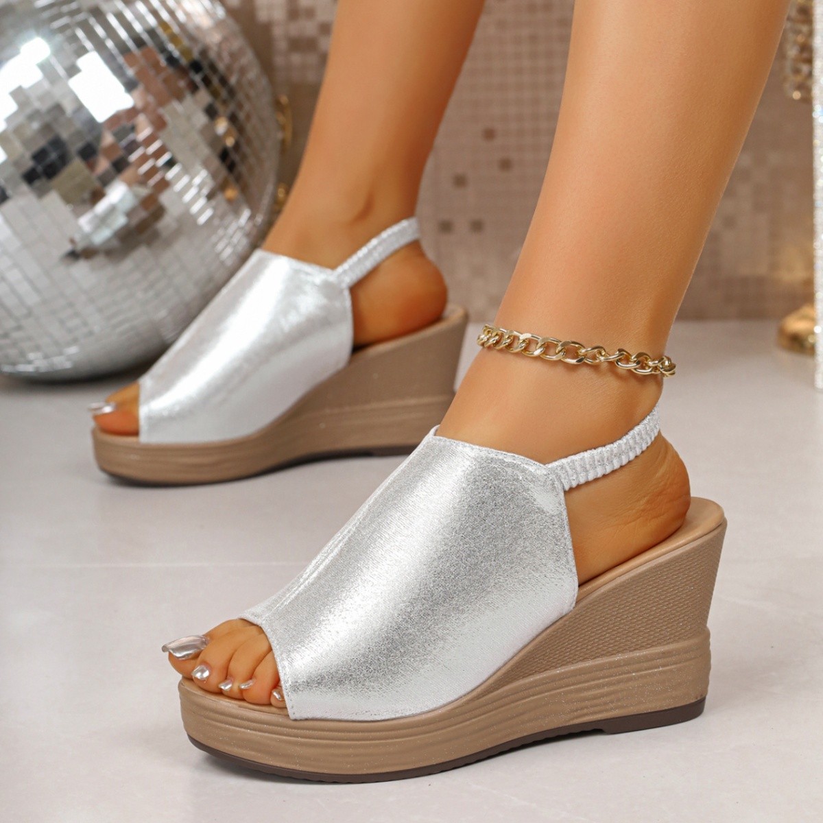 Open Toe Wedge Sandals
