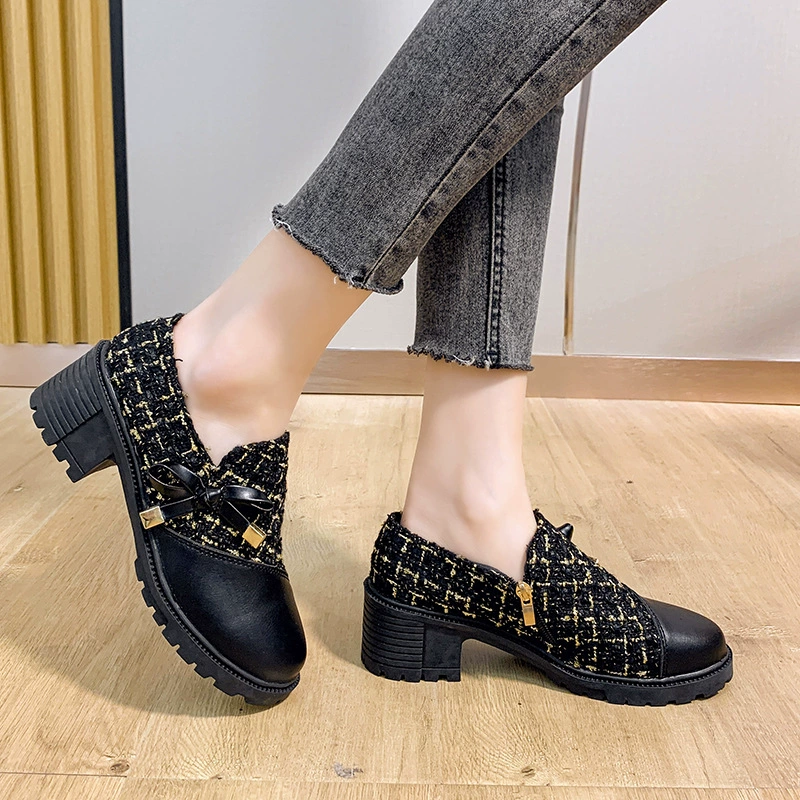 Round Toe Block Heels Boots