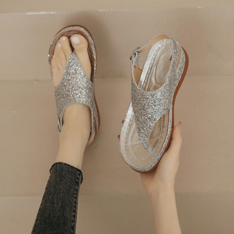 Toe Post Wedge Sandals