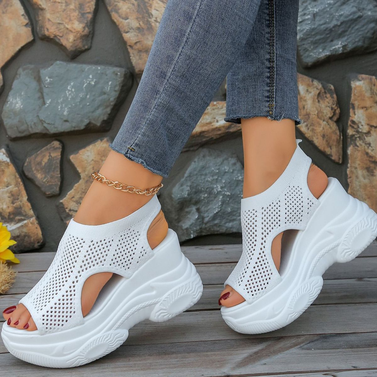Open Toe Wedge Sandals