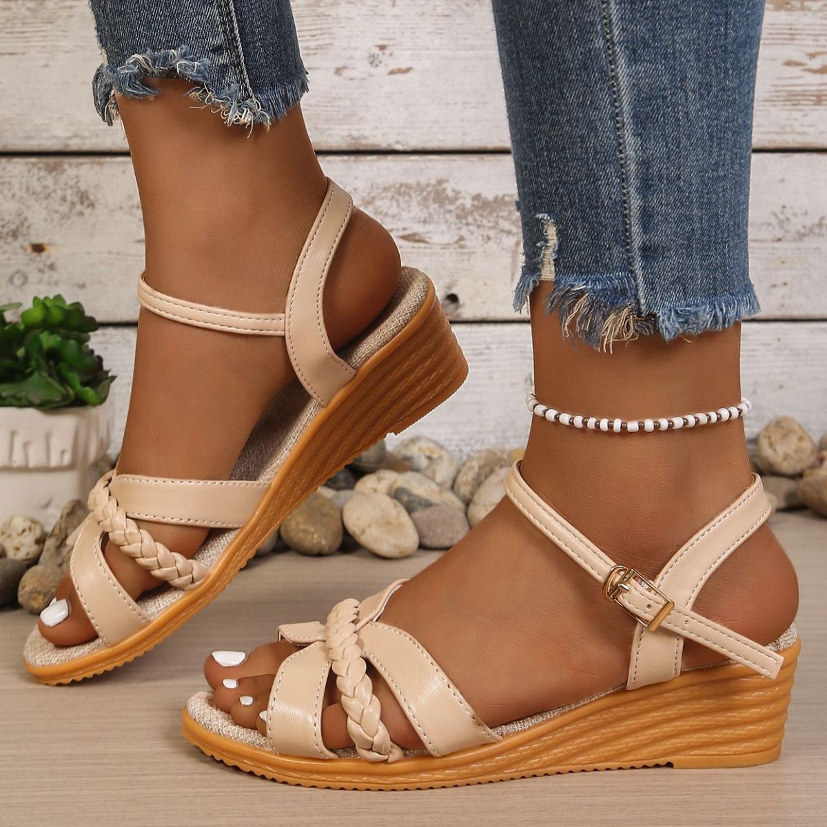 Open Toe Wedge Sandals