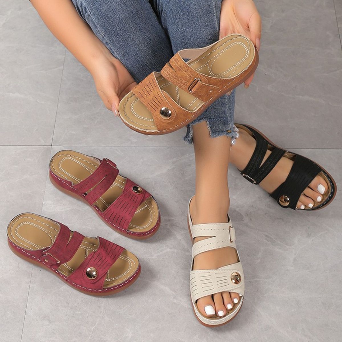Open Toe Wedge Sandals