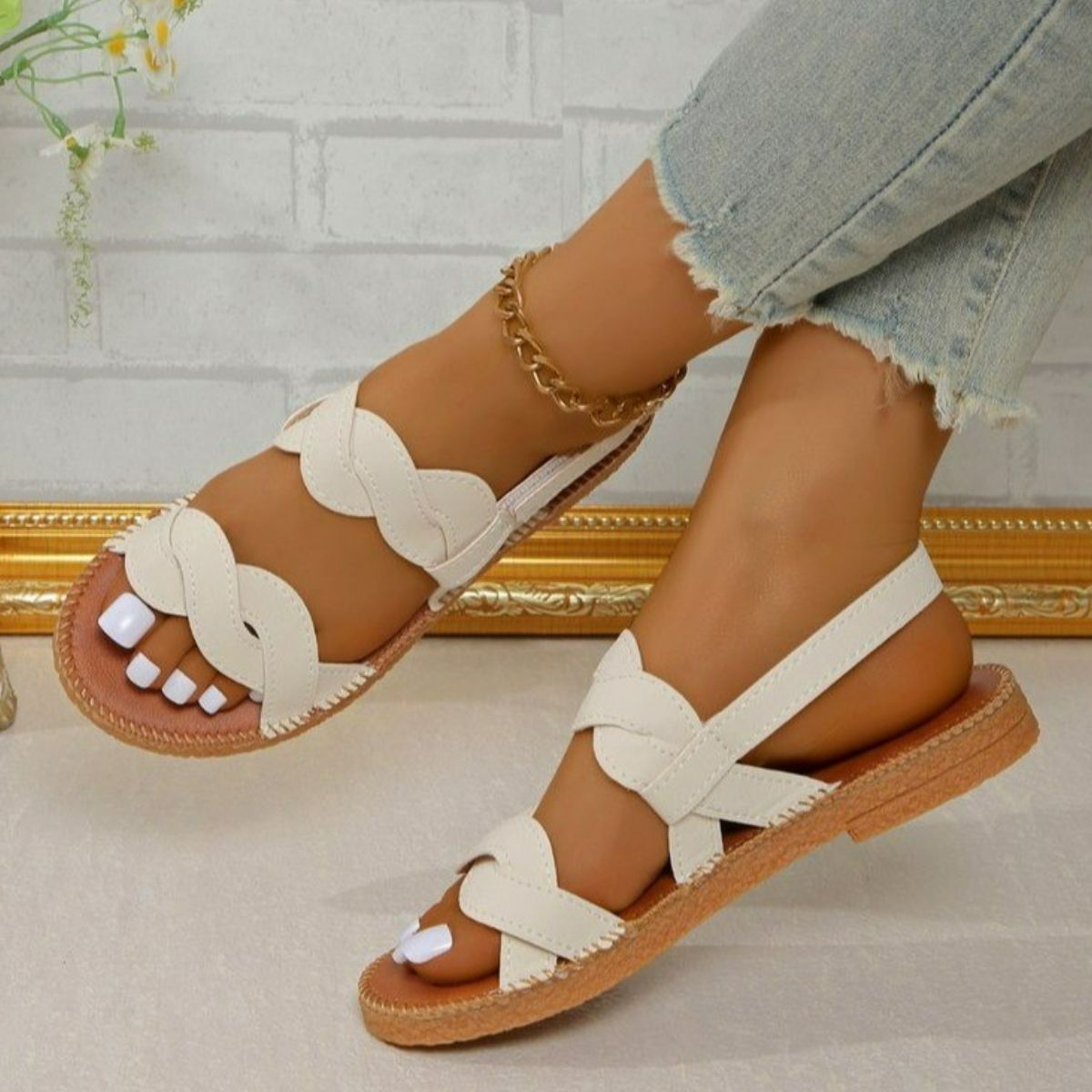 Open Toe Flats Sandals
