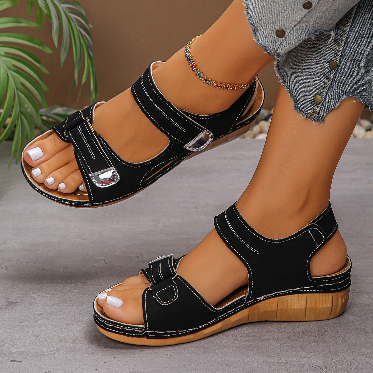 Open Toe Wedge Sandals