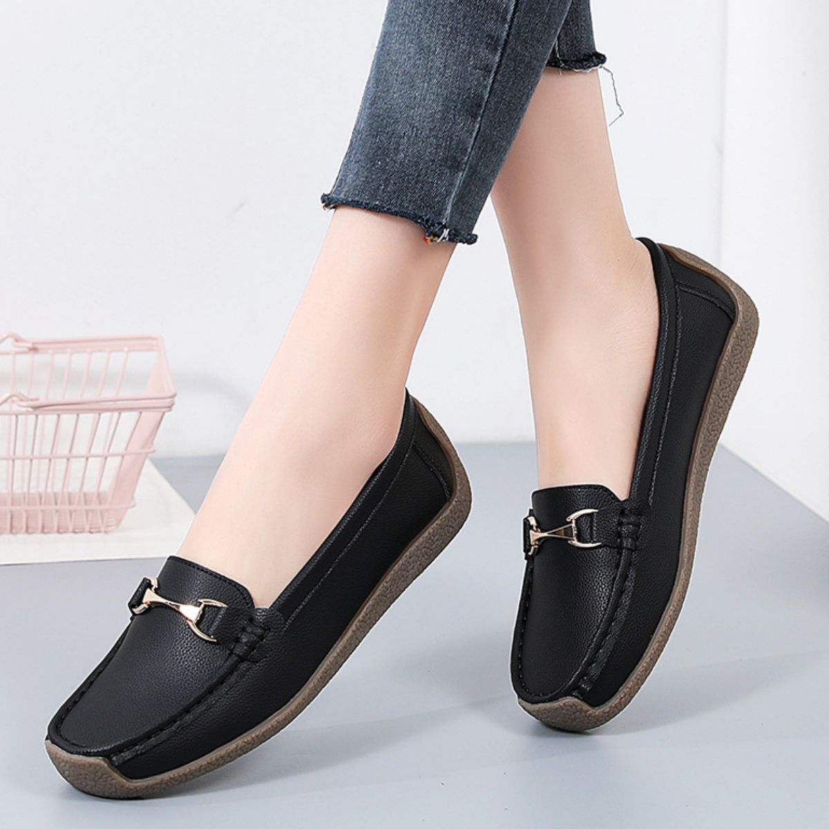 Solid Color Flat Slip-Ons