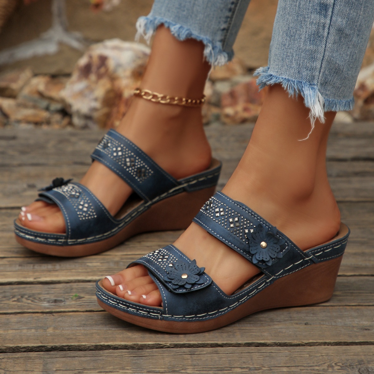 Open Toe Wedge Sandals