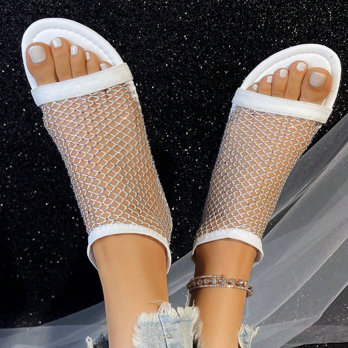 Open Toe Flats Sandals