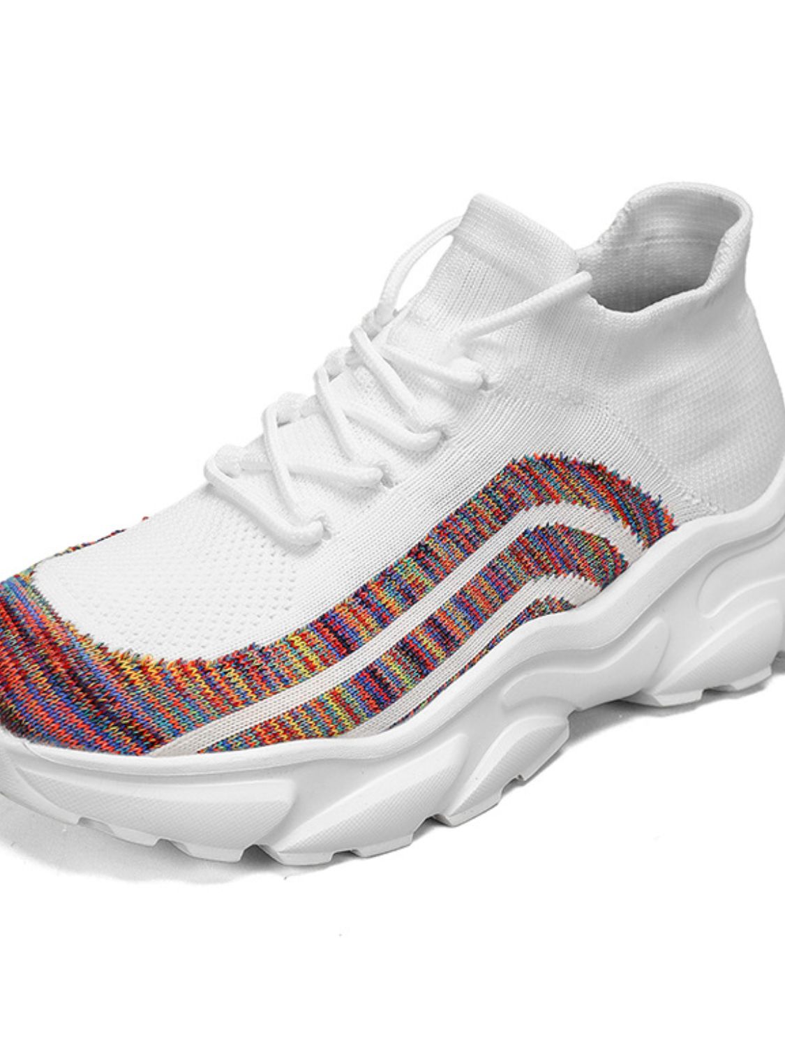Mesh Round Toe Platform Athletic
