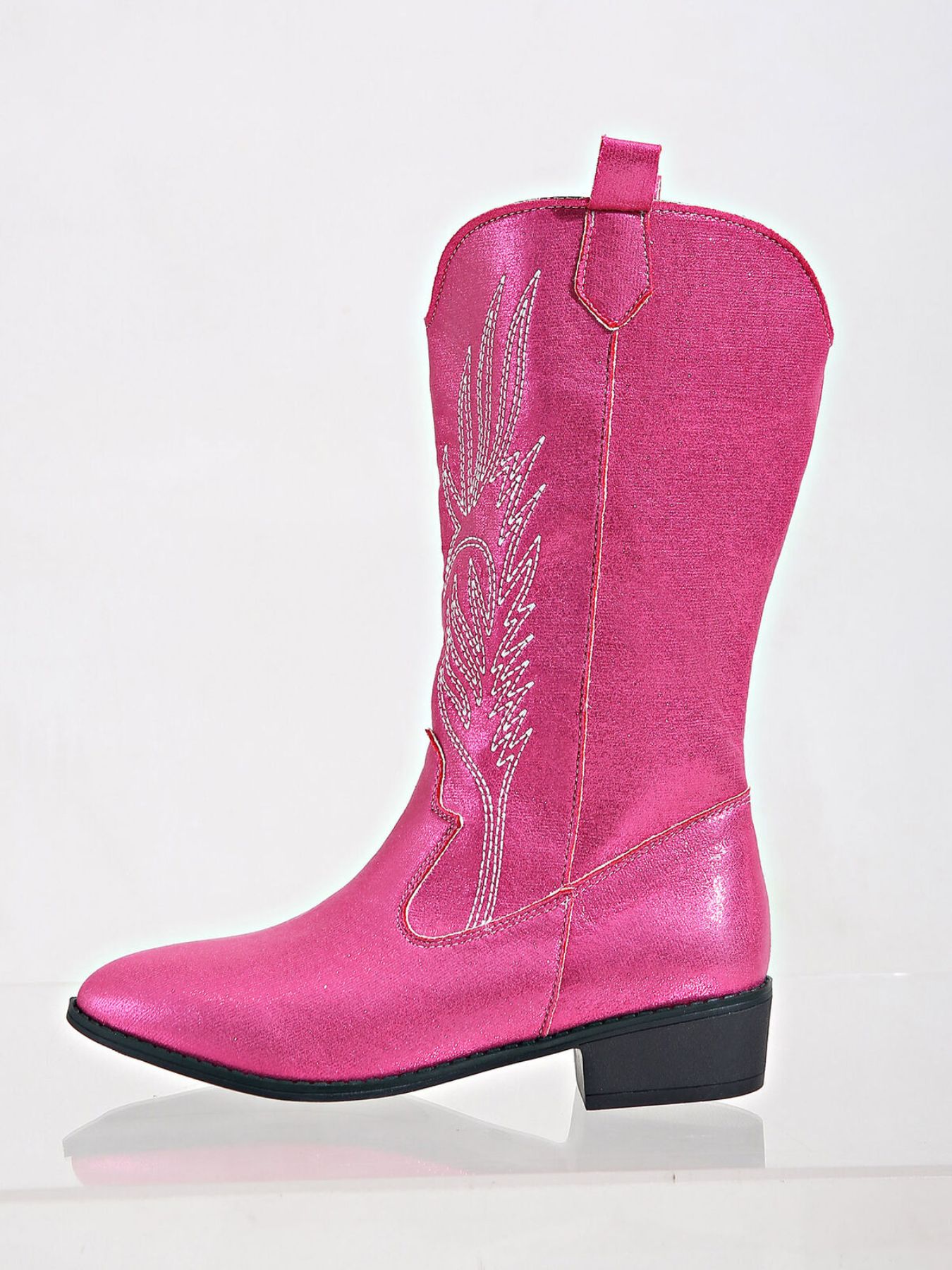 Embroidered Block Heels Boots