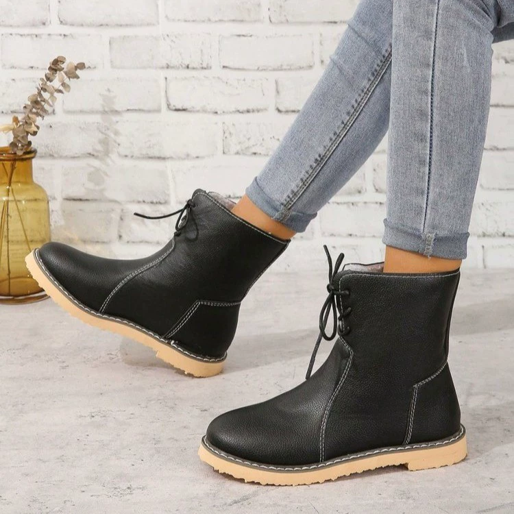 Round Toe Platform Boots