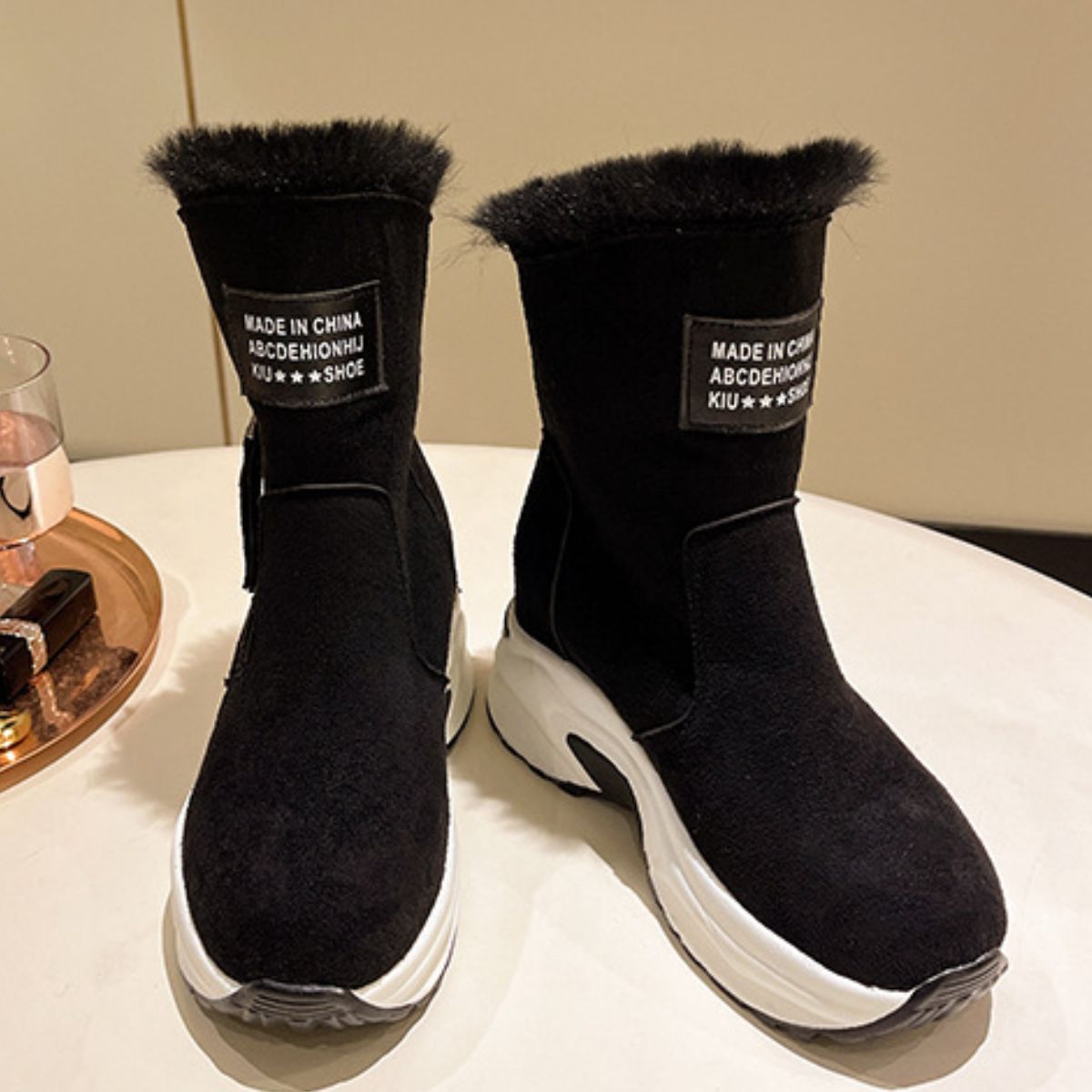 Side Zipper Platform Boots