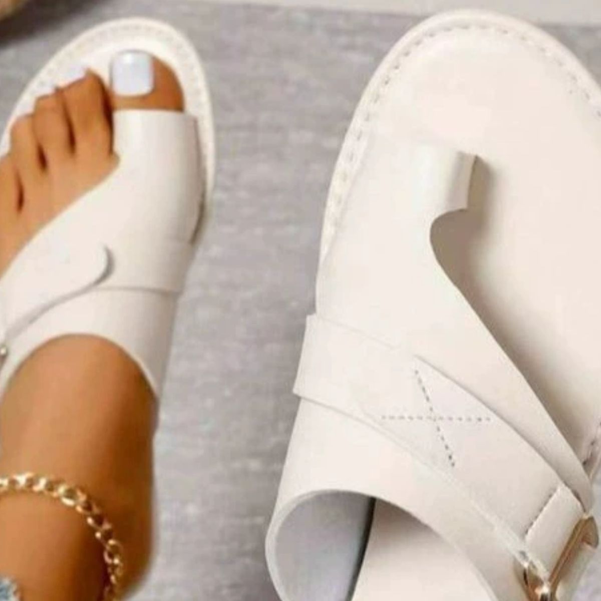 Toe Ring Buckle Sandals