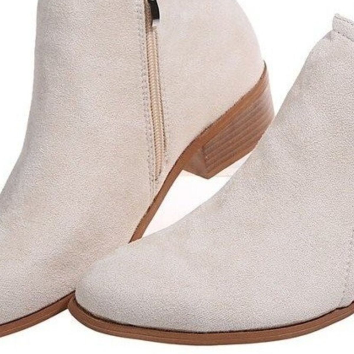 Round Toe Block Heels Boots