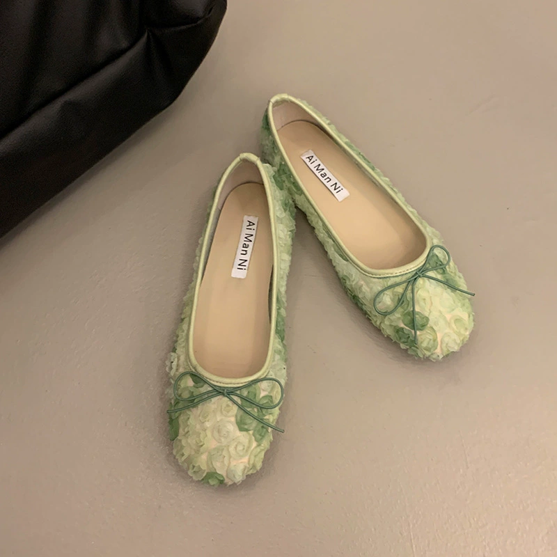 Floral Bow Slip-Ons