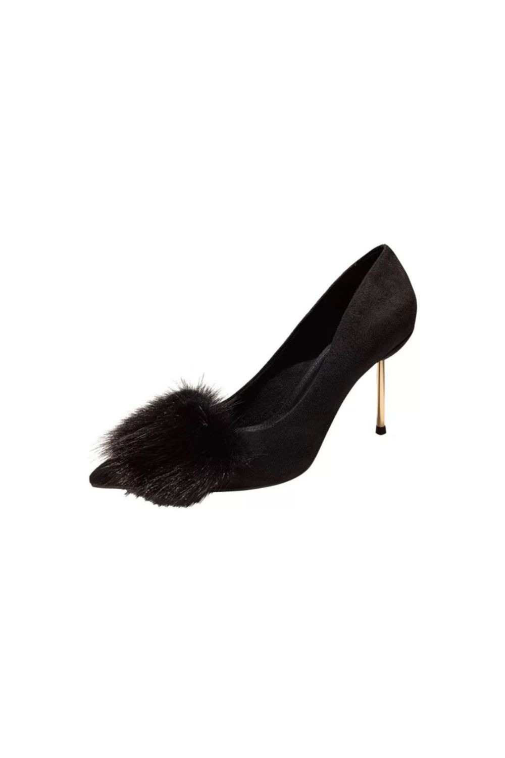 Suede Point Toe Stiletto Pumps