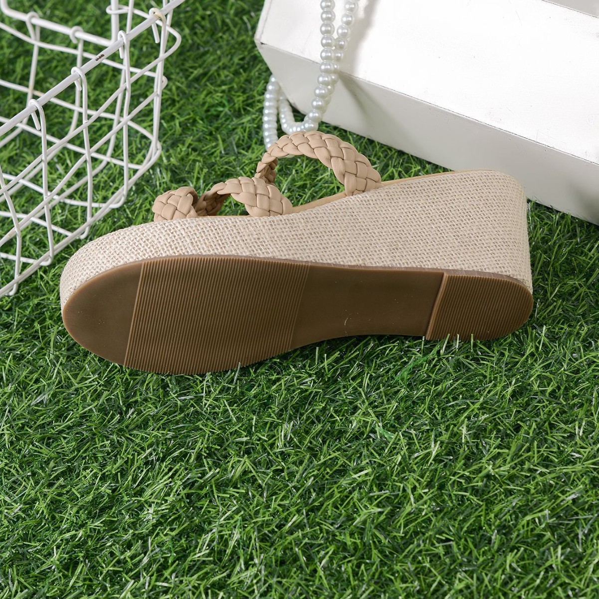 Round Toe Wedge Sandals