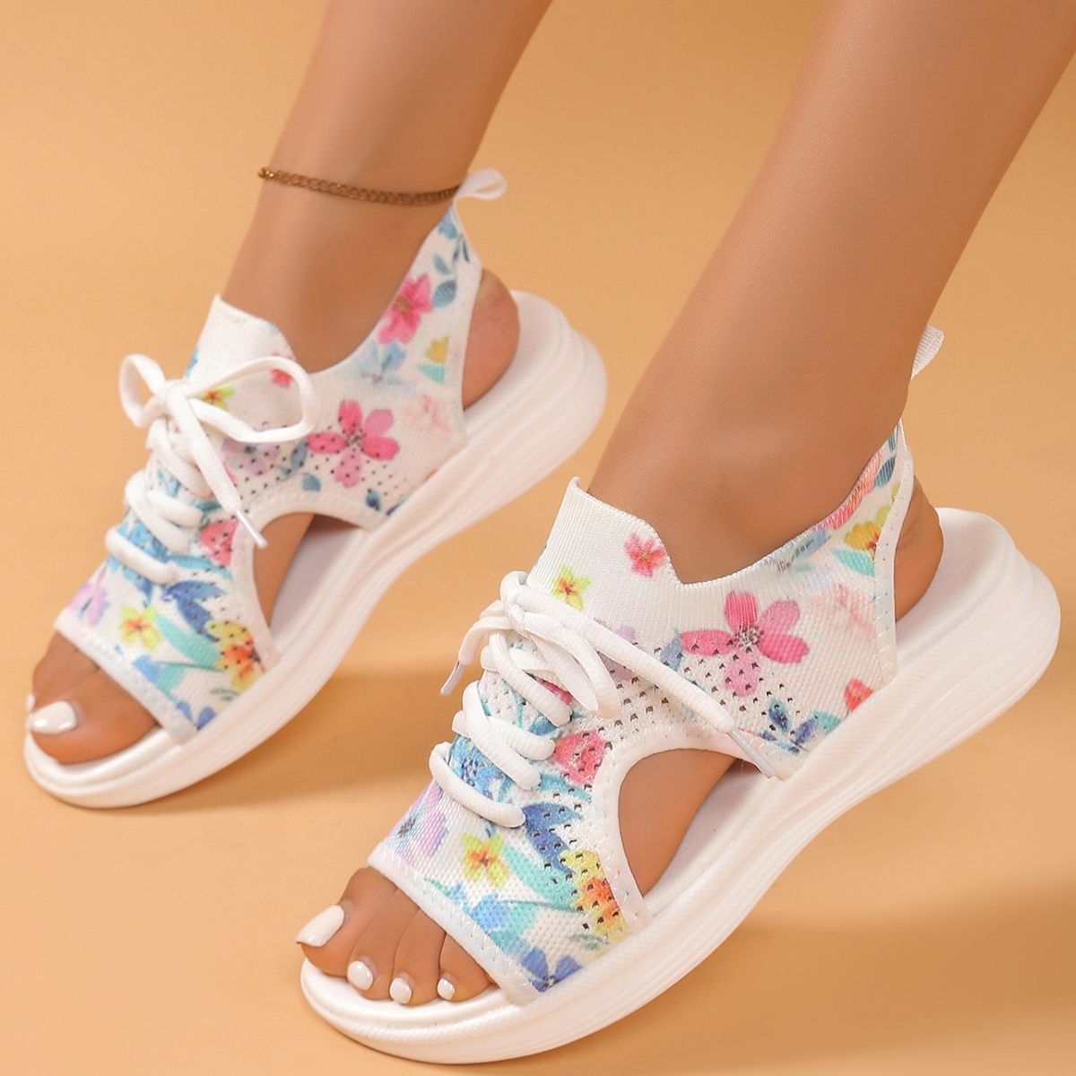 Tie-Dye Breathable Mesh Sandals