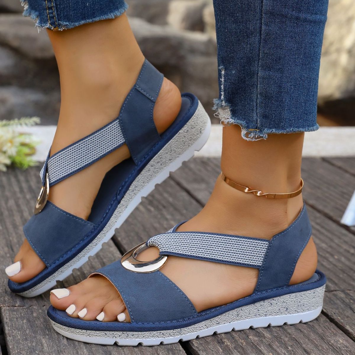 Open Toe Wedge Sandals