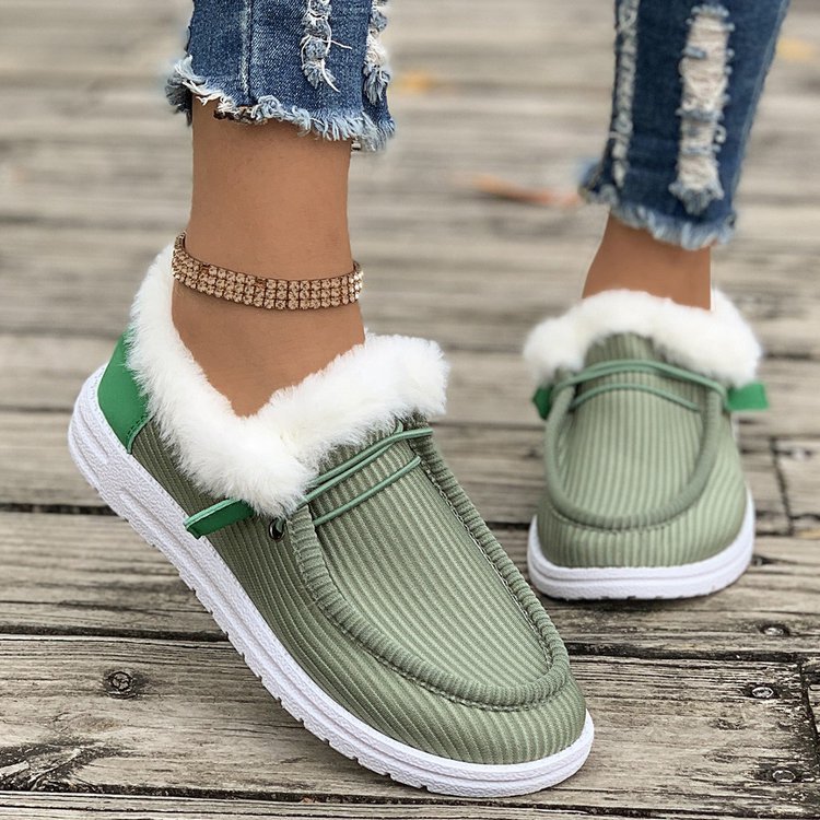 Cozy Plush-Lined Flats Slip-Ons