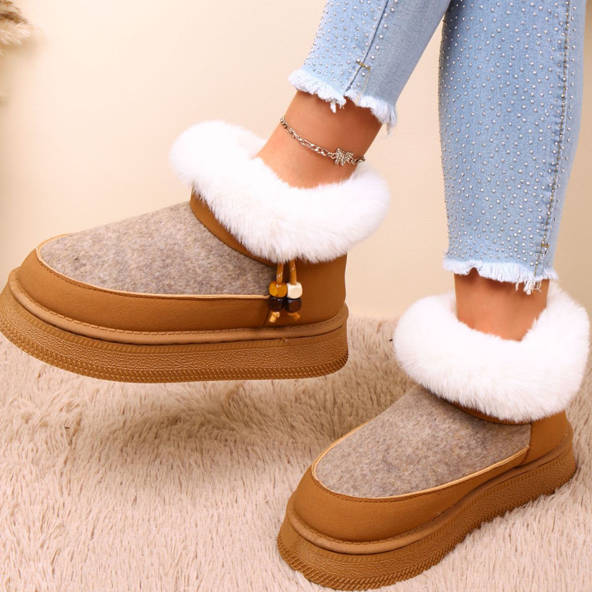 Round Toe Platform Boots