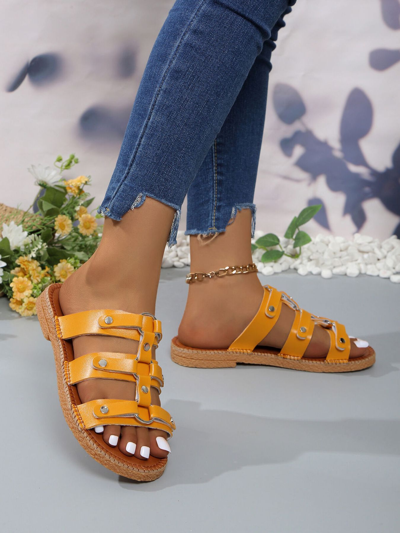 Studded Open Toe Sandals