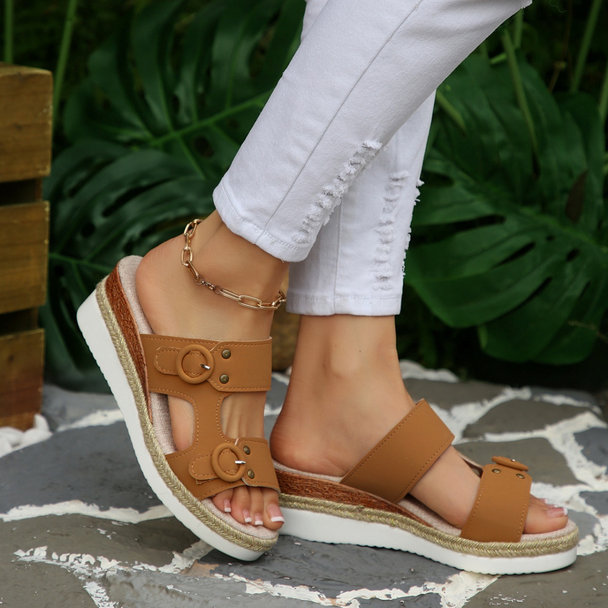 Open Toe Wedge Sandals
