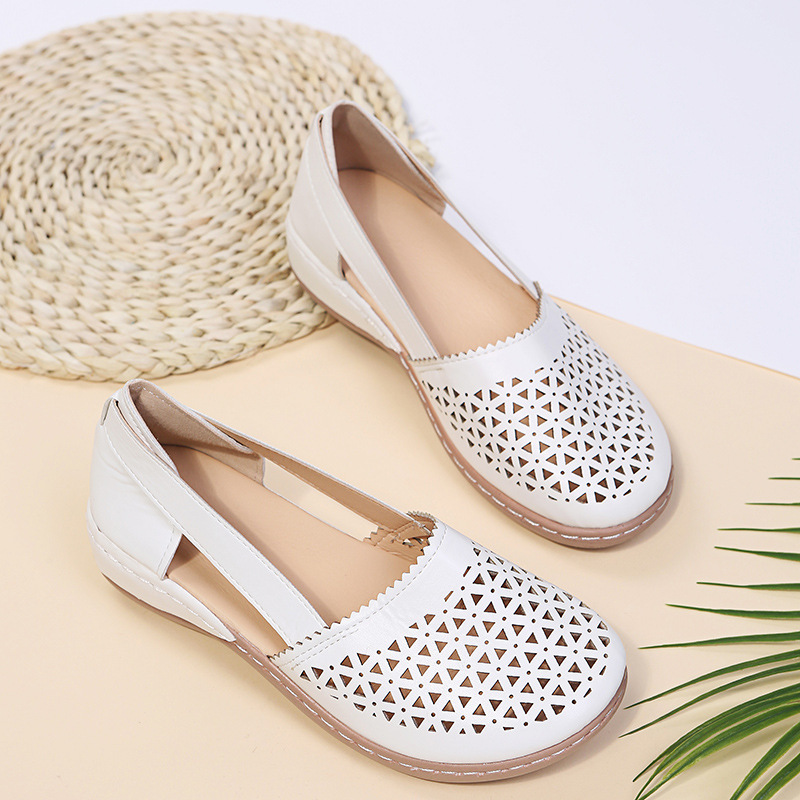 Cutout Round Toe Slip-Ons