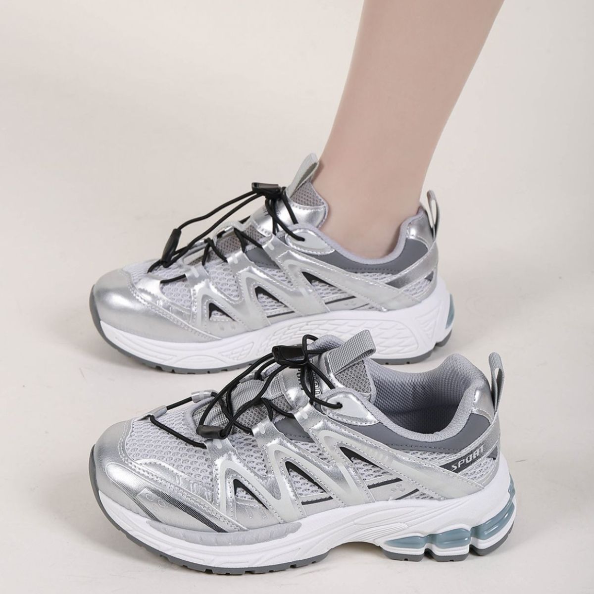 Elastic Lock Laces Mesh Breathable Athletic