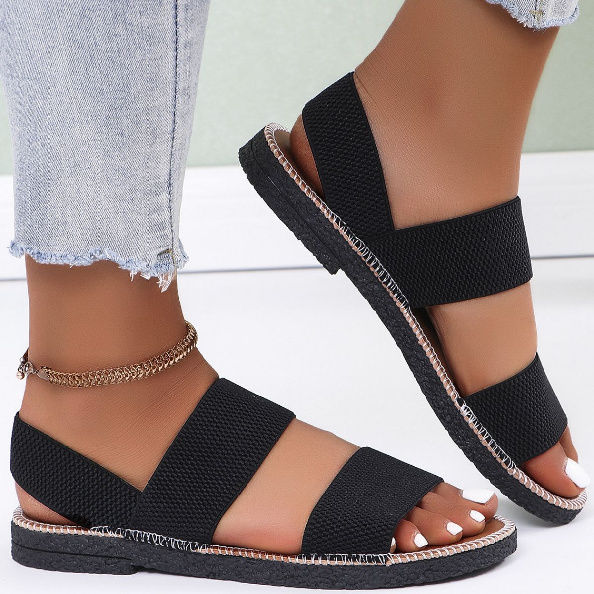 Toe Post Flats Sandals