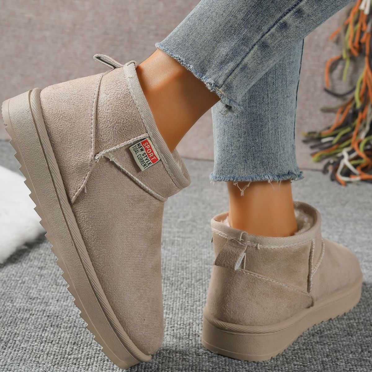 Round Toe Platform Boots