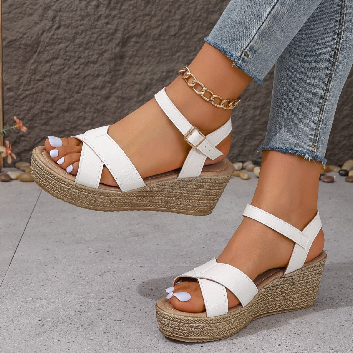 Open Toe Wedge Sandals