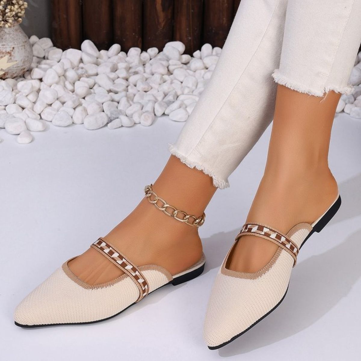 Point Toe Flats Slip-Ons