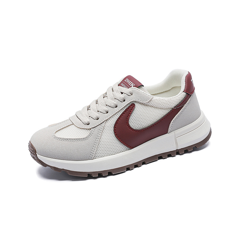 Round Toe Contrast Mesh Breathable Athletic