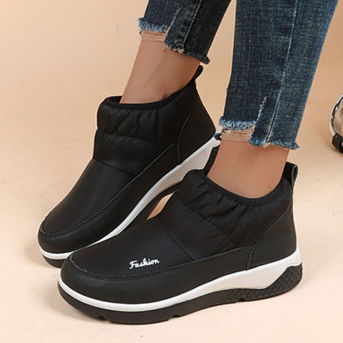Warm Round Toe Boots