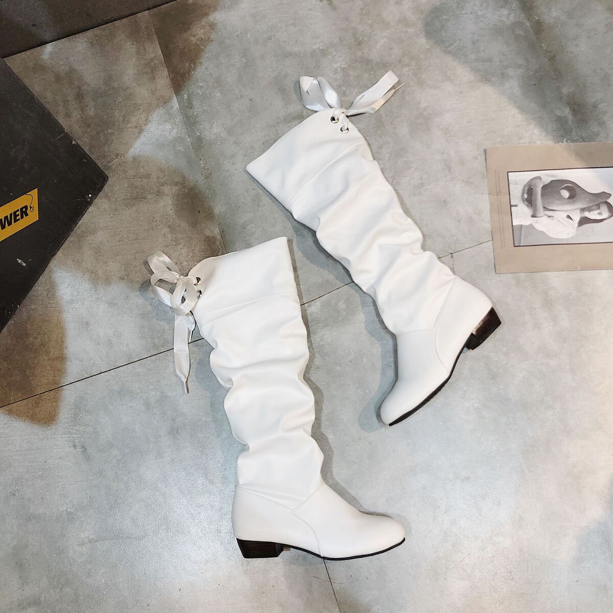 Round Toe Low Heel Boots