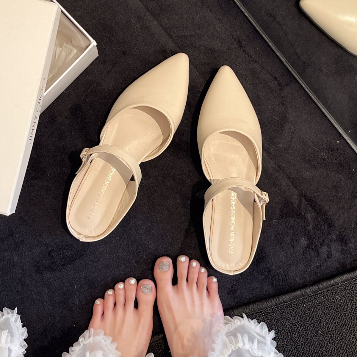 Point Toe Flats Sandals