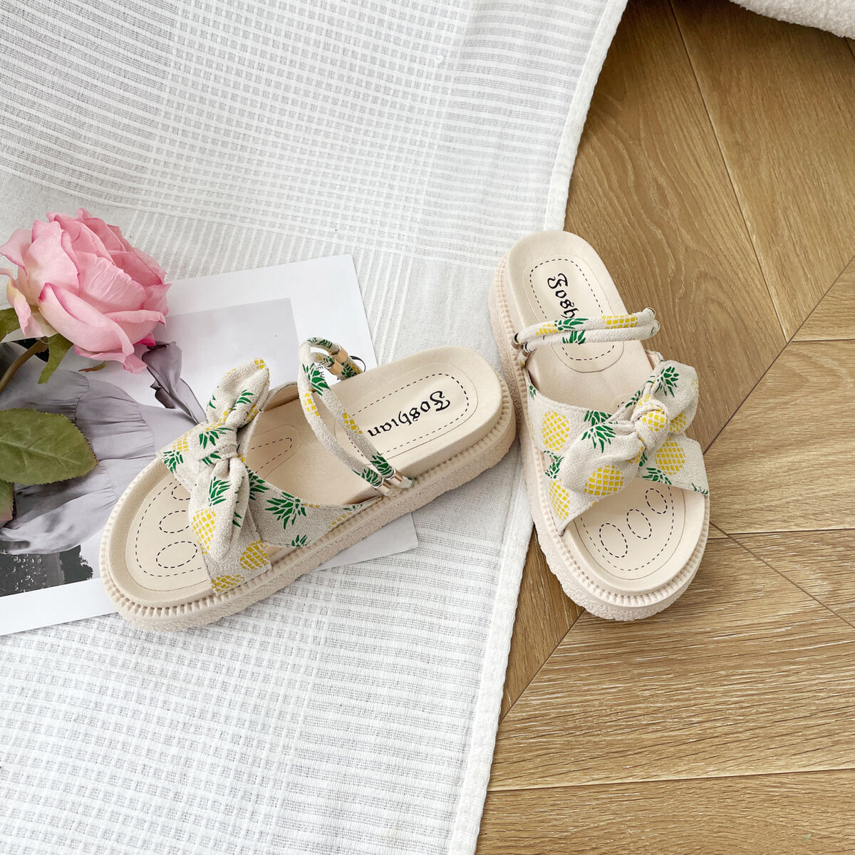 Bow Open Toe Platform Sandals