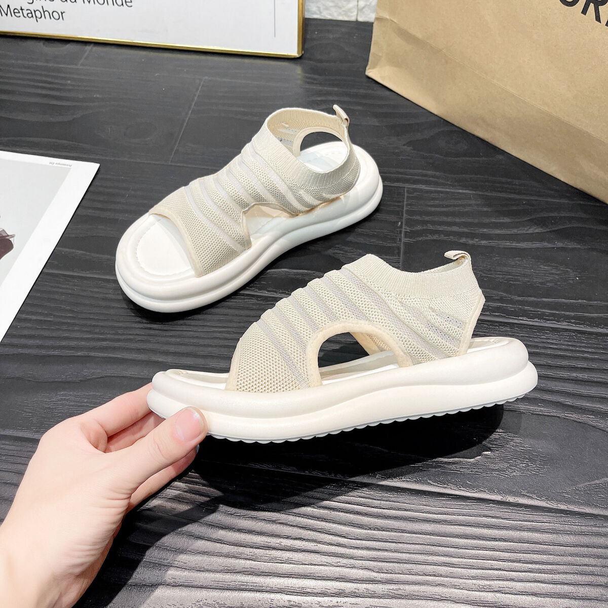 Cutout Mesh Sandals