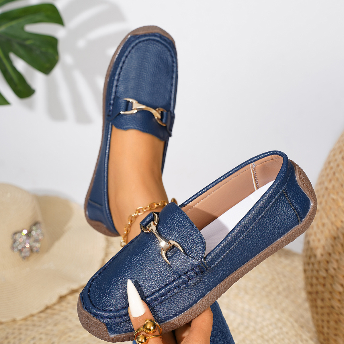 Round Toe Slip-Ons