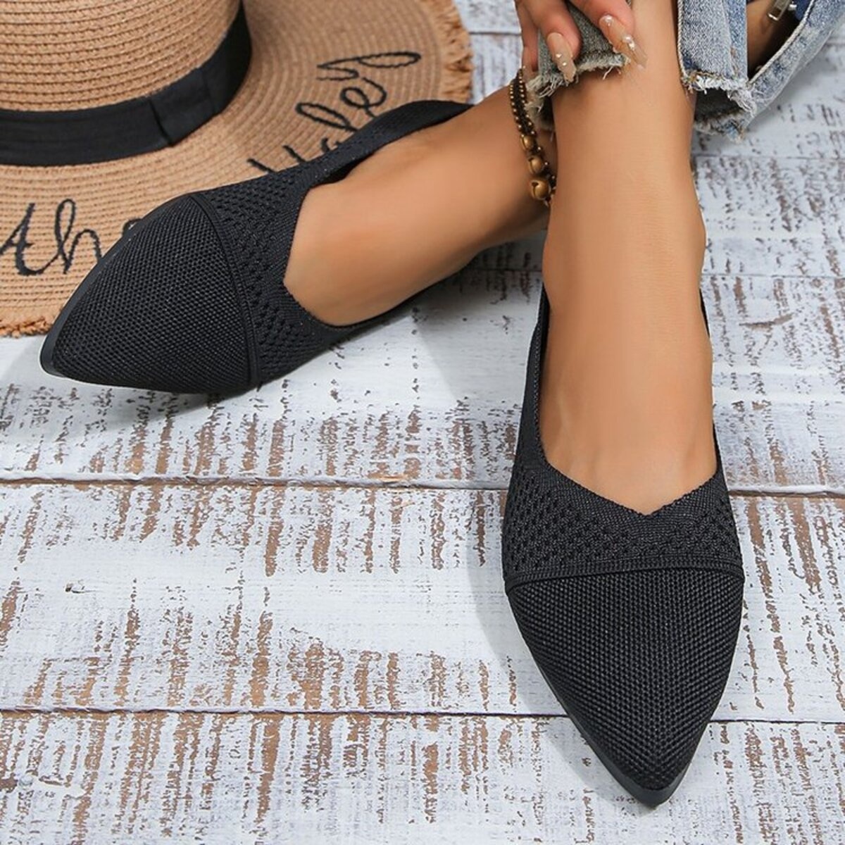 Point Toe Flats Slip-Ons