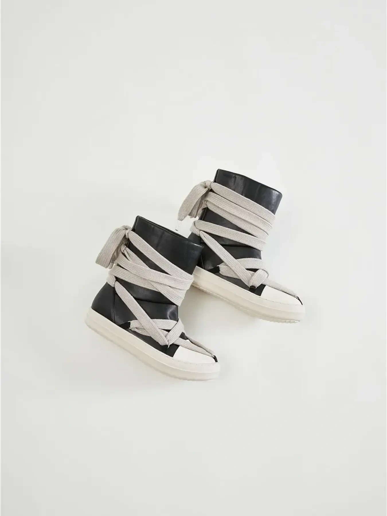 Lace-Up Round Neck Sneaker Boots