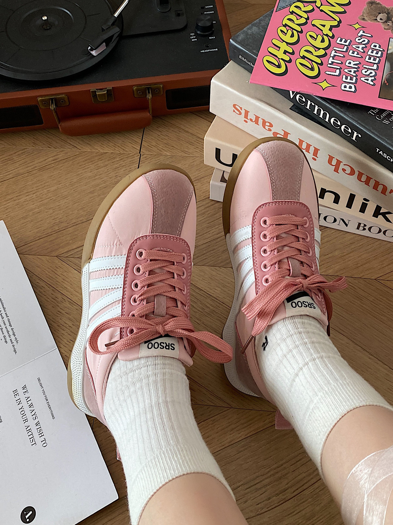Striped Lace Up Sneakers