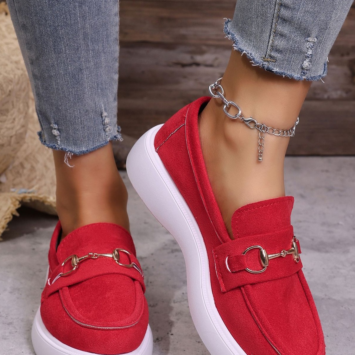 Round Toe Slip-Ons