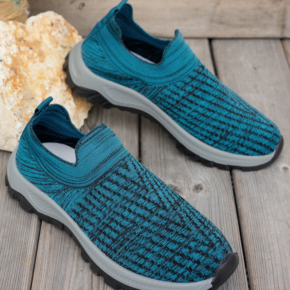 Round Toe Mesh Slip-Ons