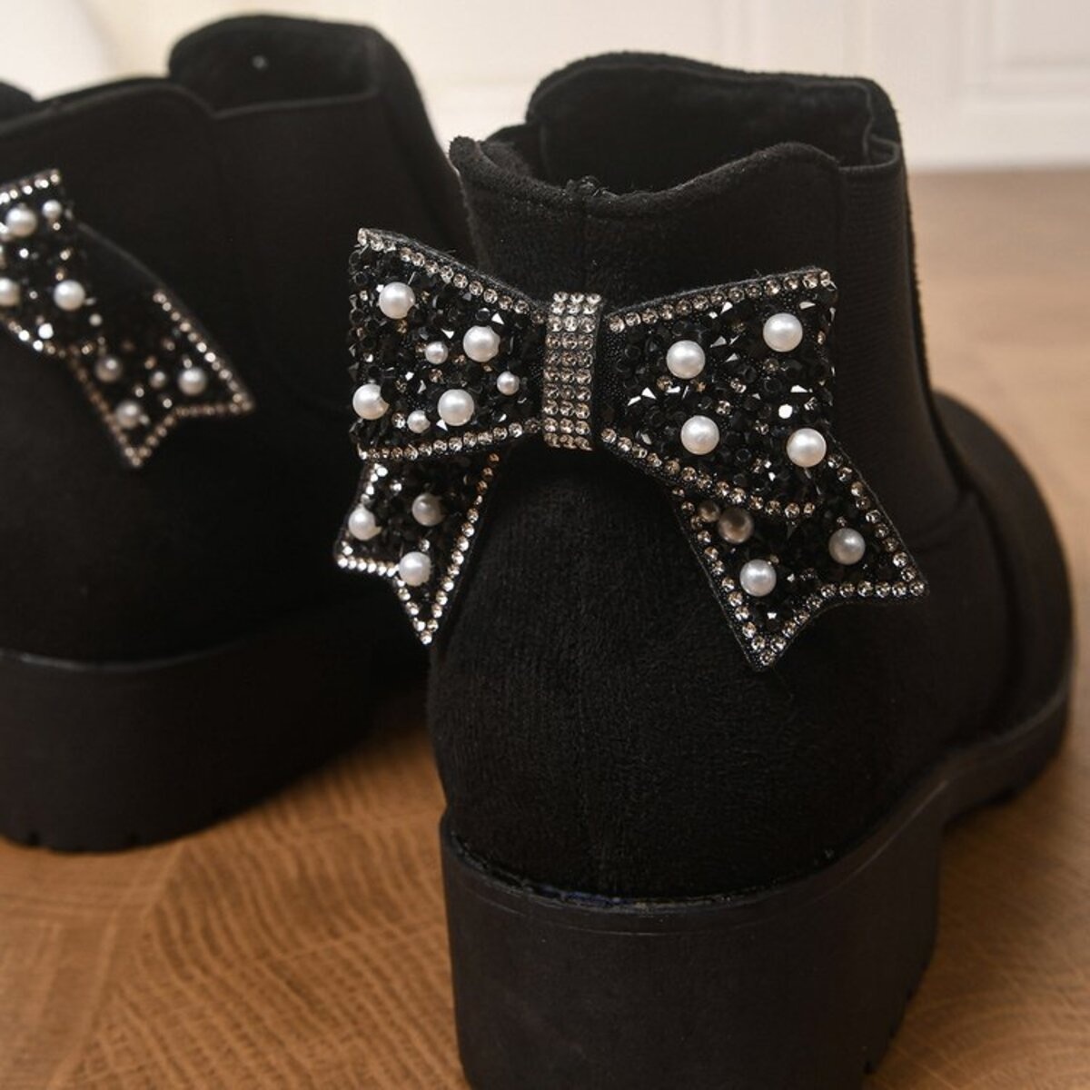 Round Toe Block Heels Boots