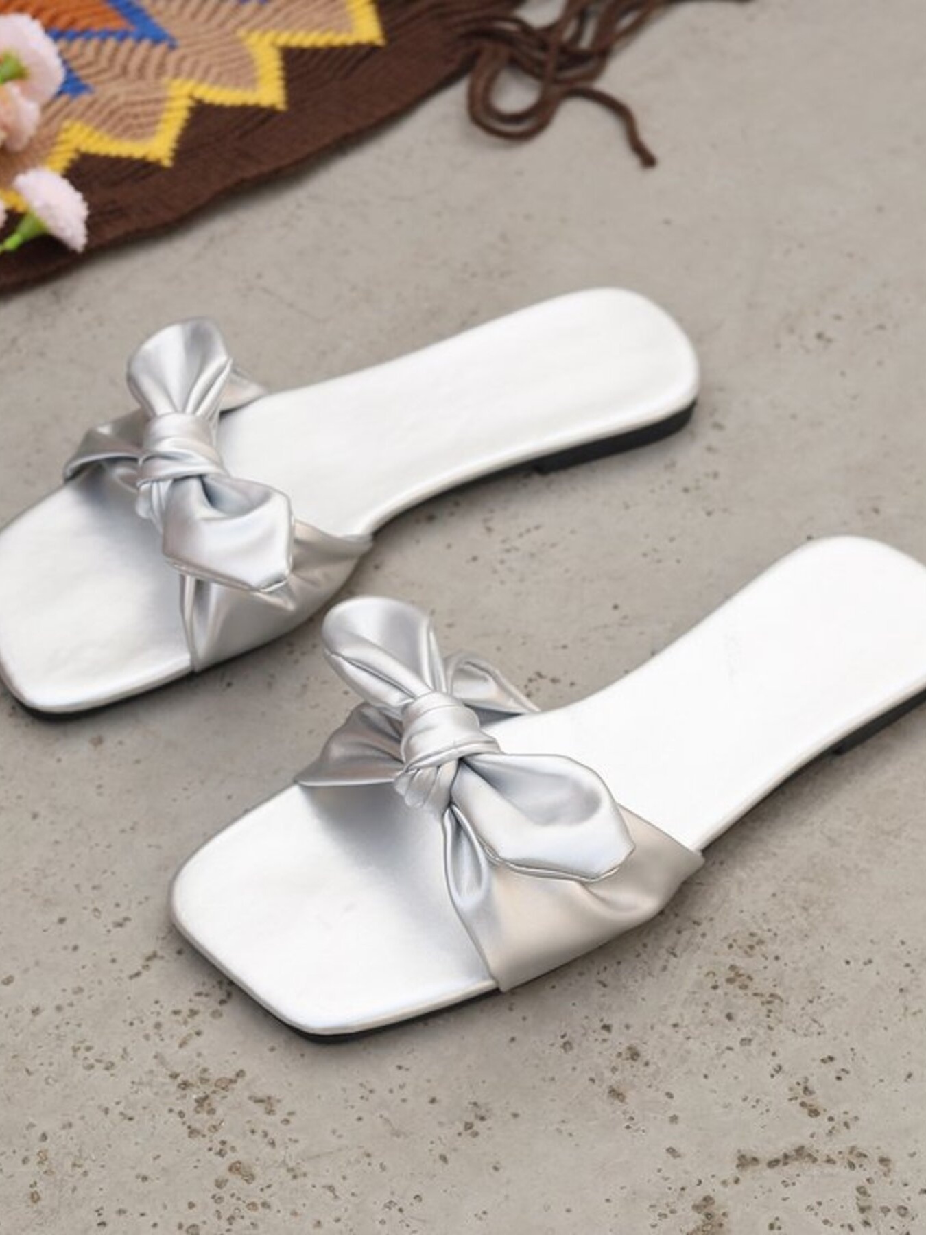 Bow Knot Slide Sandals
