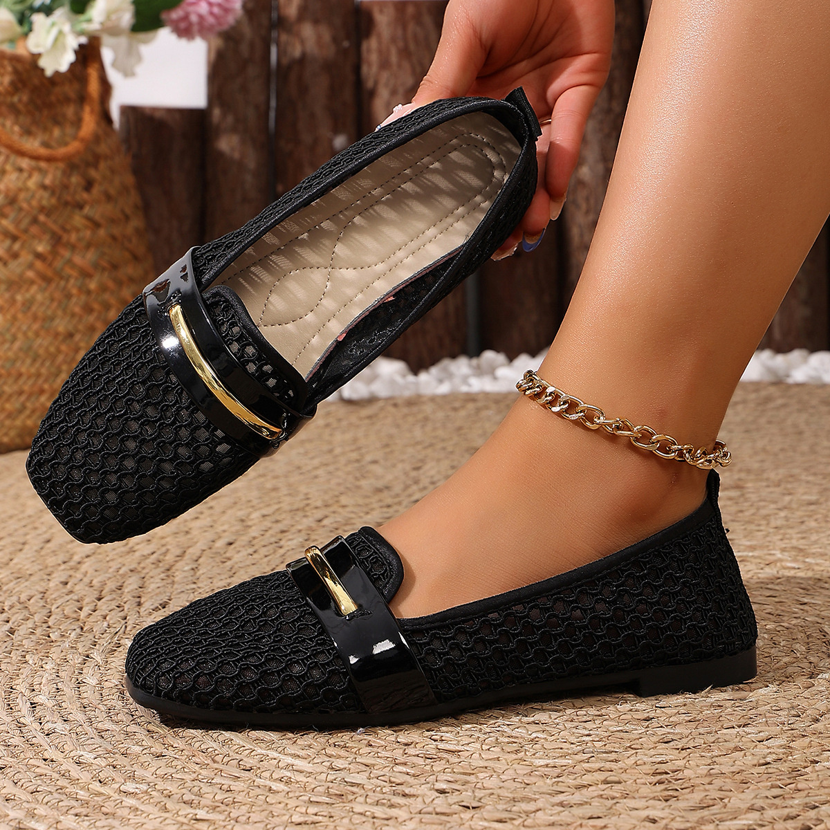 Square Toe Slip-Ons