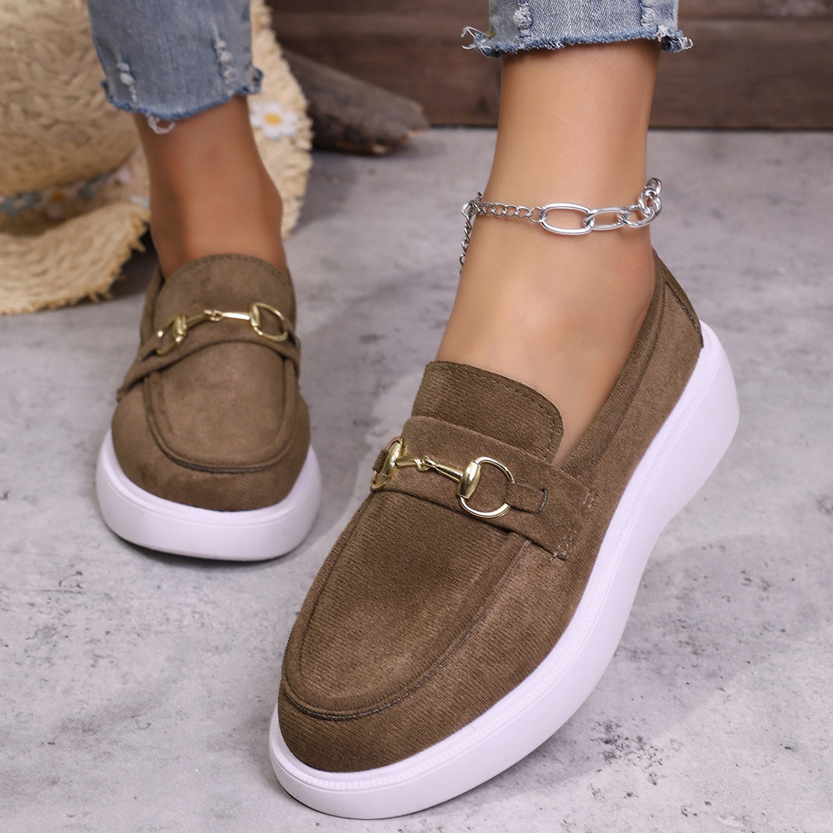 Round Toe Slip-Ons