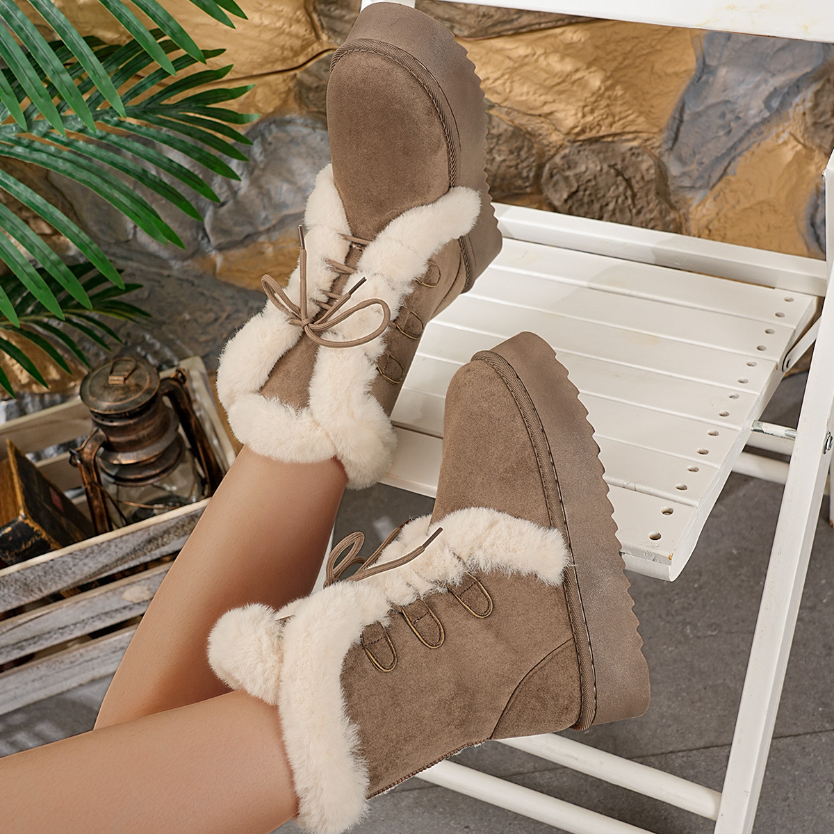 Round Toe Platform Boots