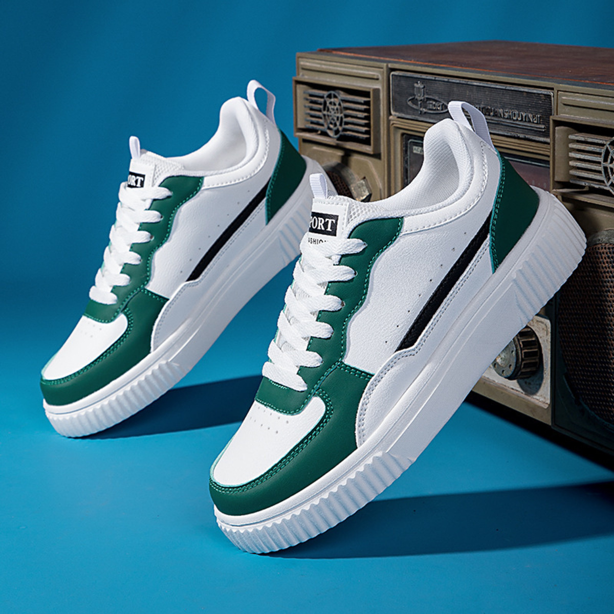 Lace Up Contrast Platform Sneakers